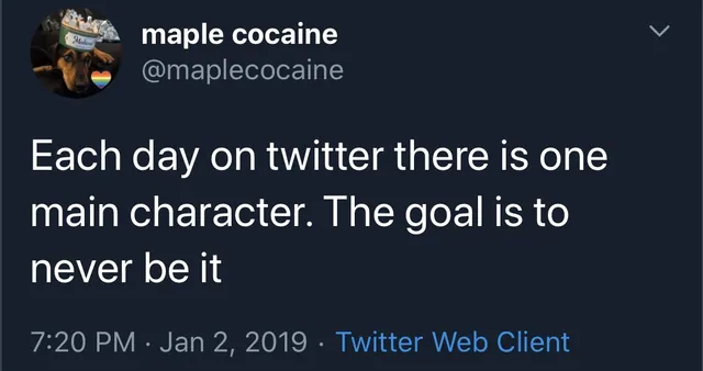 Carte meme Twitter’s Main Character