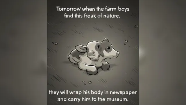 Two-Headed Calf Poem by Laura Gilpin meme card