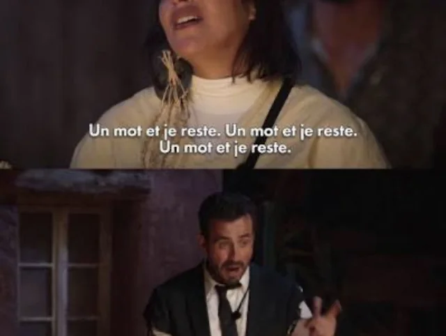 Meme Un mot et je reste, un mot et je reste