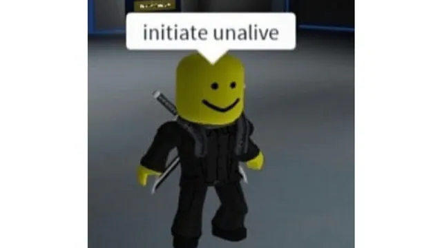 Unalive meme card