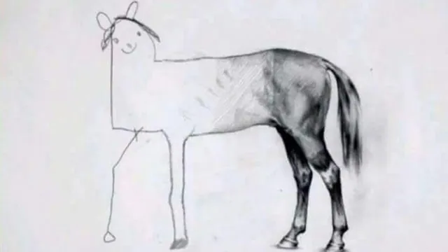 Carte meme Unfinished Horse Drawing / Flaming Horse Rating