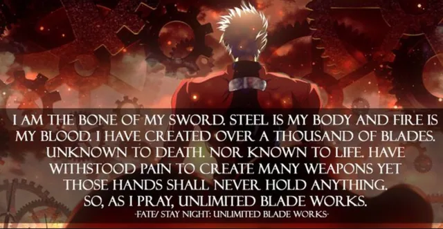 Carte meme Unlimited Blade Works