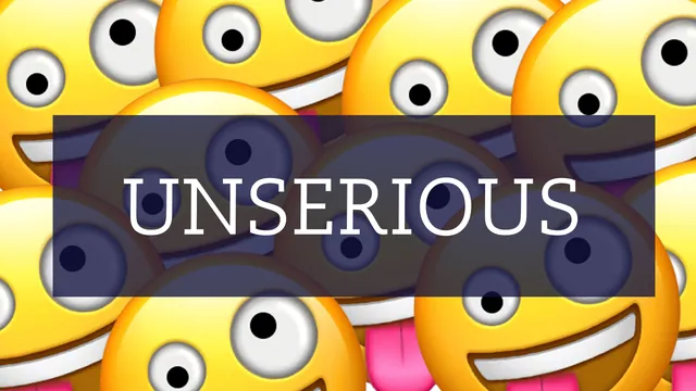 Unserious (Slang) meme card