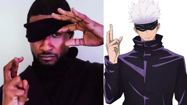 Usher Gojo Cosplay meme card