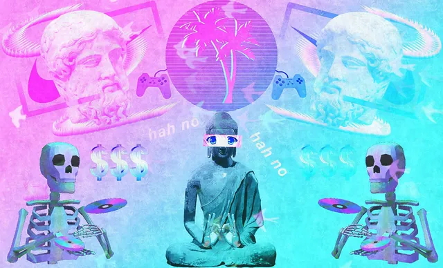 Carte meme Vaporwave