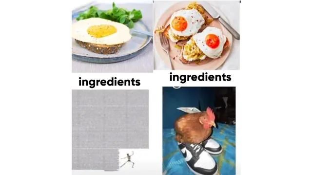 Carte meme Vegan Food vs. Real Food