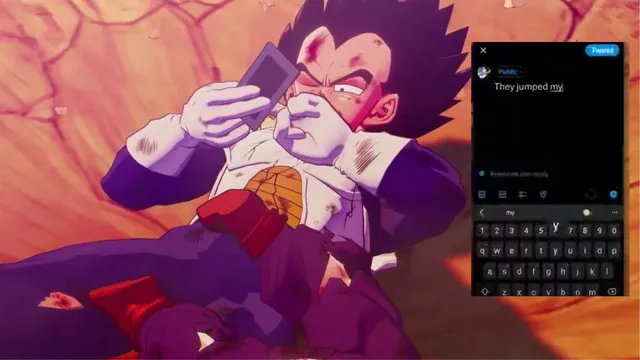 Carte meme Vegeta « They Jumped My Ass »