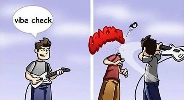 Vibe Check meme card