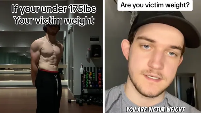 Victim Weight meme card