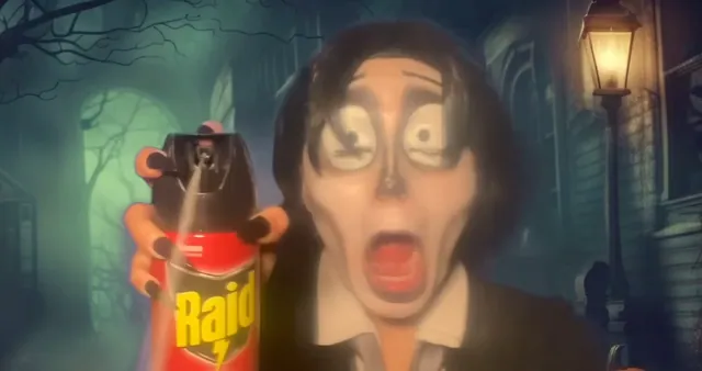 Victor Van Dort Spraying Raid and Screaming meme card