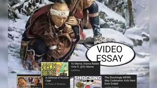 Video Essay meme card