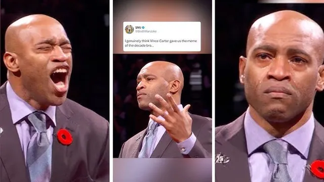Carte meme Vince Carter Crying and Cheering
