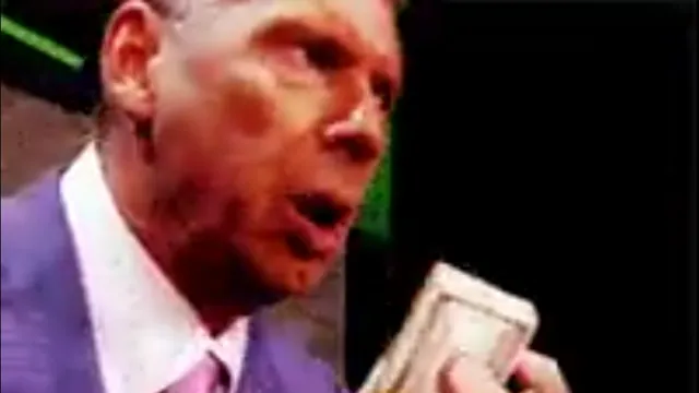 Vince McMahon Smelling Money meme card