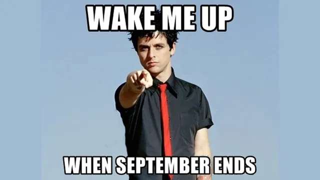 Carte meme Wake Me Up When September Ends