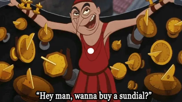 Wanna Buy A Sundial? meme card
