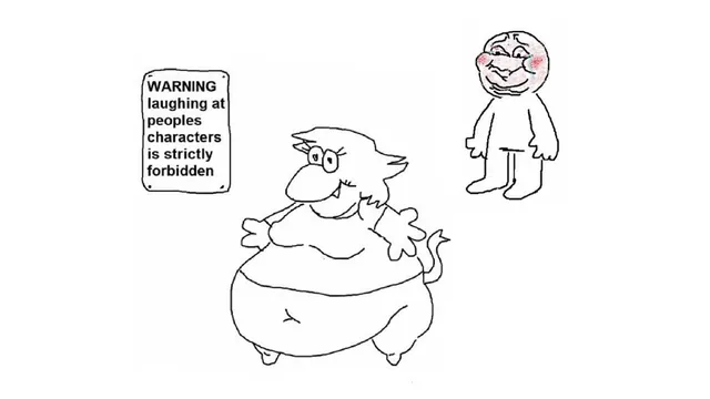 Carte meme Warning Laughing at Peoples Characters is Strictly Forbidden