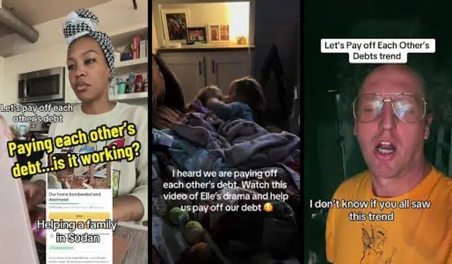 Carte meme We Are Paying Off Each Other’s Debts TikTok Trend