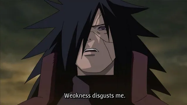 Weakness Disgusts Me meme card