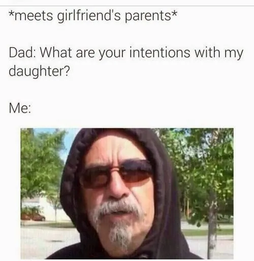 Carte meme What Are Your Intentions With My Daughter?