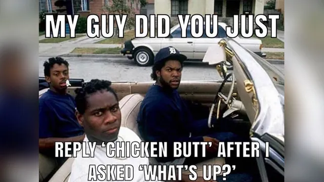 What's Up? Chicken Butt meme card
