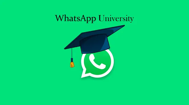 WhatsApp University meme card
