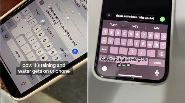 When Water Gets On Your Phone (TikTok Trend) meme card
