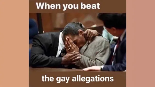 When You Beat The X Allegations meme card
