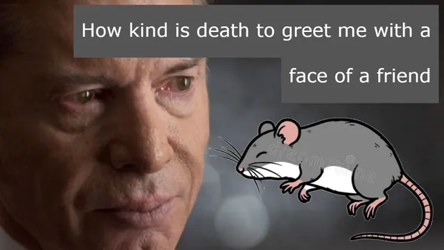 When You Finally Kill the Mouse In the Kitchen meme card