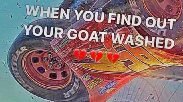When You Find Out Your GOAT Washed meme card