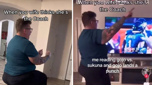 When Your Wife Thinks She's The Coach meme card