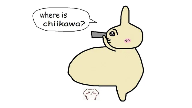 "Where Is Chiikawa?" Redraws meme card