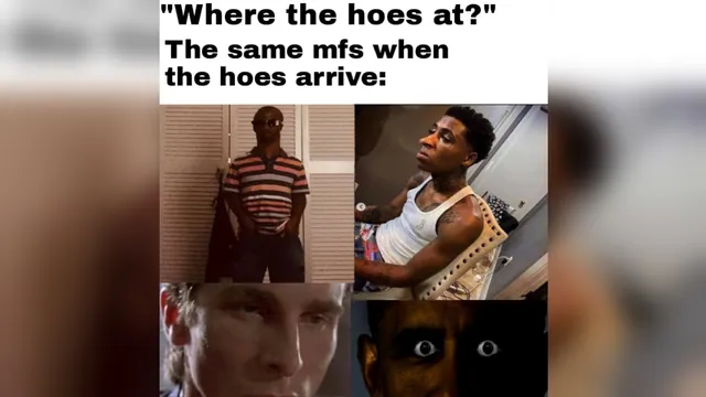 "Where the Hoes At?" / When the Hoes Arrive meme card