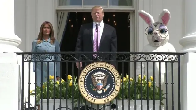White House Easter Bunny meme card