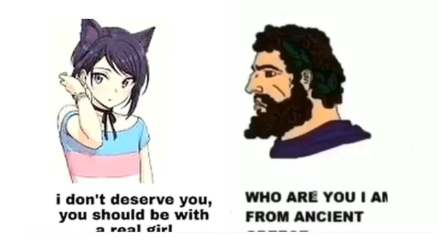 Carte meme Who Are You I Am From Ancient Greece