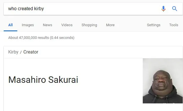 Carte meme Who Created Kirby?