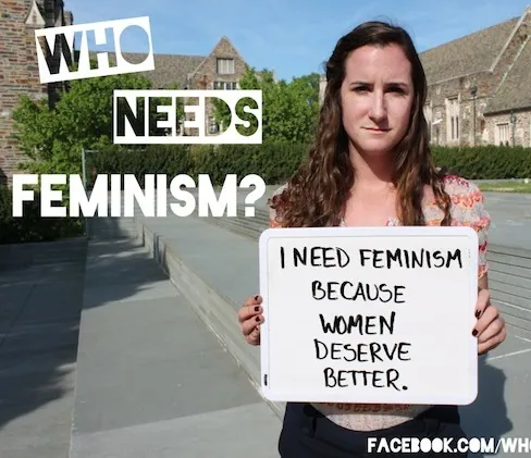 Who Needs Feminism? meme card