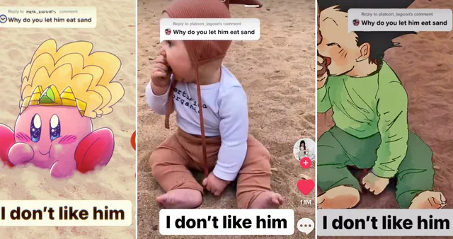 Carte meme Why Do You Let Him Eat Sand / I Don’t Like Him