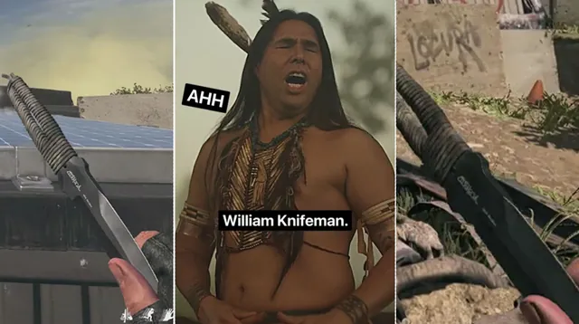 William Knifeman meme card
