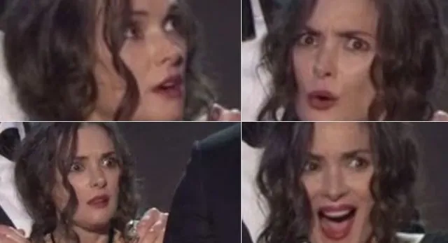 Winona Ryder's SAG Award Reaction meme card