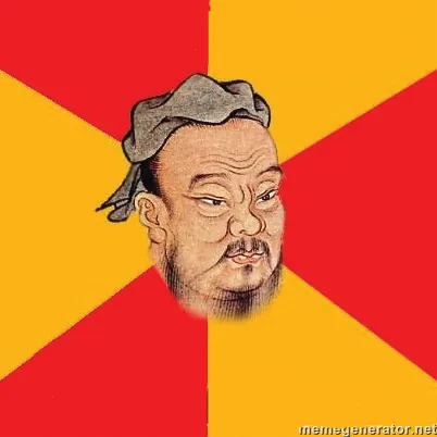 Wise Confucius meme card