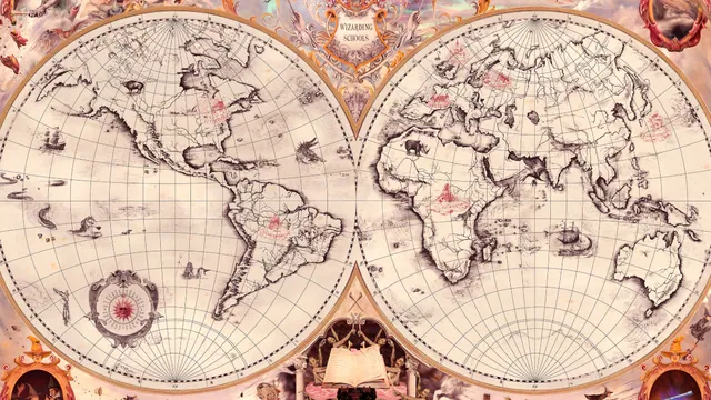 Carte meme Wizarding Schools Map