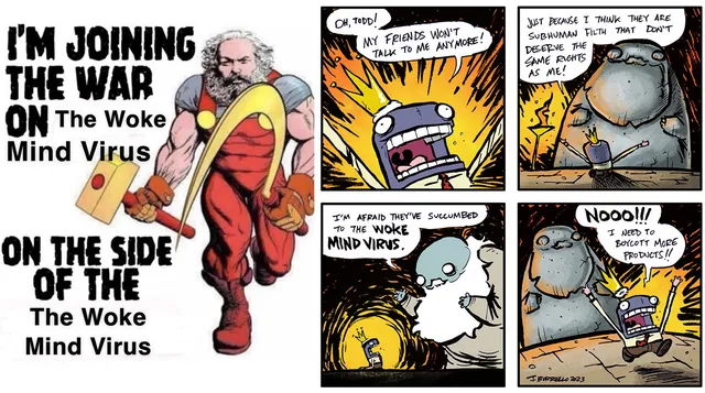 Woke Mind Virus meme card