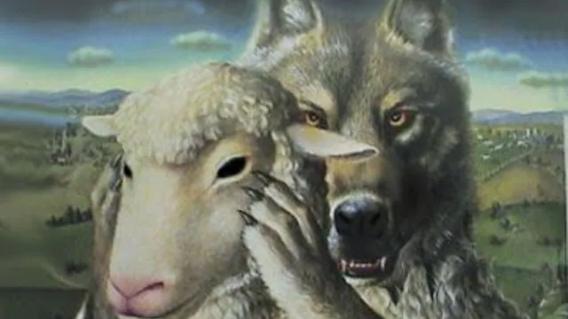 Wolf Wearing Sheep's Clothing meme card