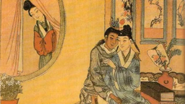 Woman Spying On Male Lovers meme card