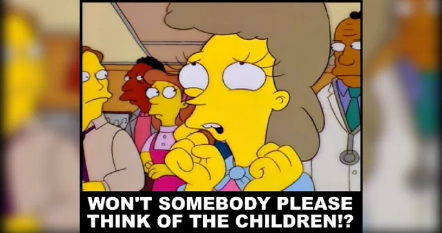 Carte meme Won’t Somebody Please Think of the Children