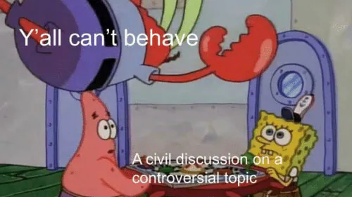 Y'all Can't Behave meme card