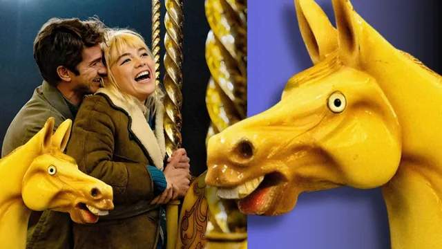 Yellow Horse / We Live in Time Horse meme card