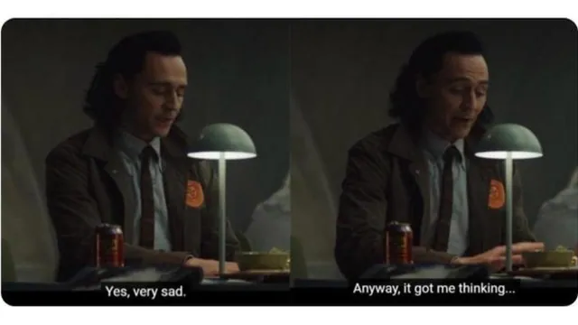 Yes, Very Sad / Anyway, It Got Me Thinking meme card
