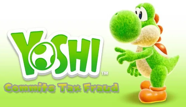 Yoshi Committed Tax Fraud meme card