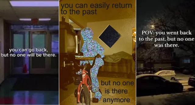 Carte meme You Can Go Back to the Past But No One Will Be There